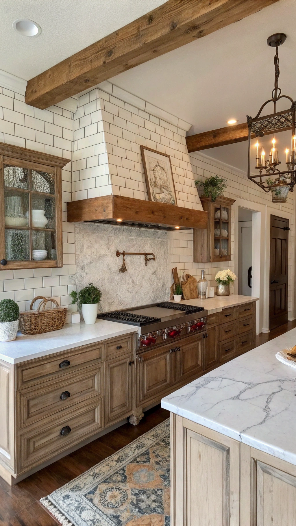 Combining Materials for a French Country Kitchen Backsplash