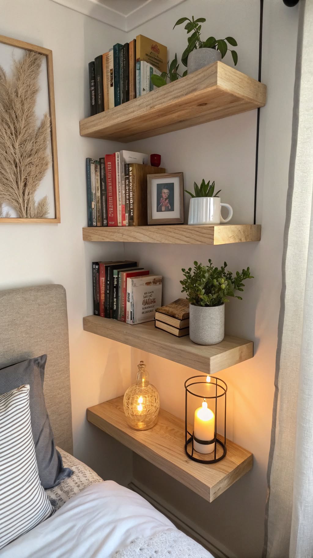 10. Floating Corner Shelves