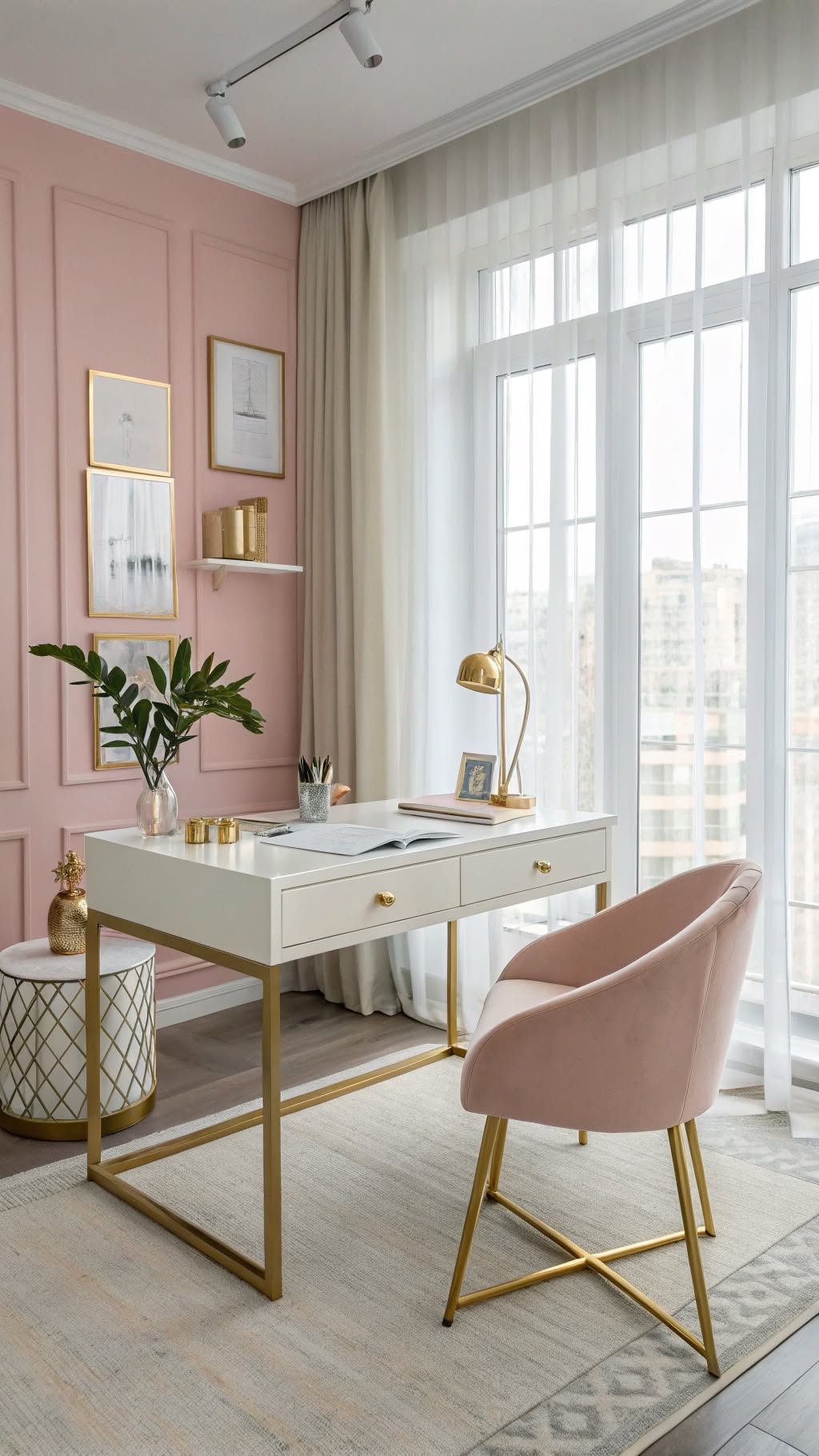 10. Pink Accent Wall for a Bold Statement