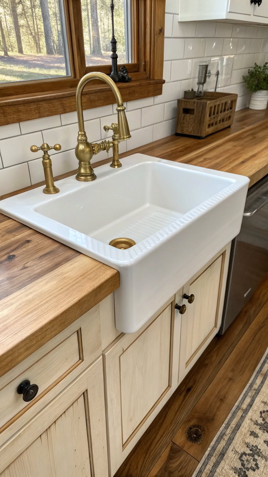 11. Add a Farmhouse Sink for Timeless Appeal