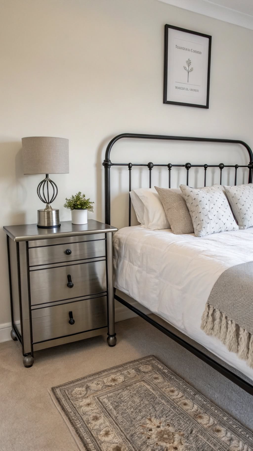 12. Metal Bed Frames with Minimalist Lines