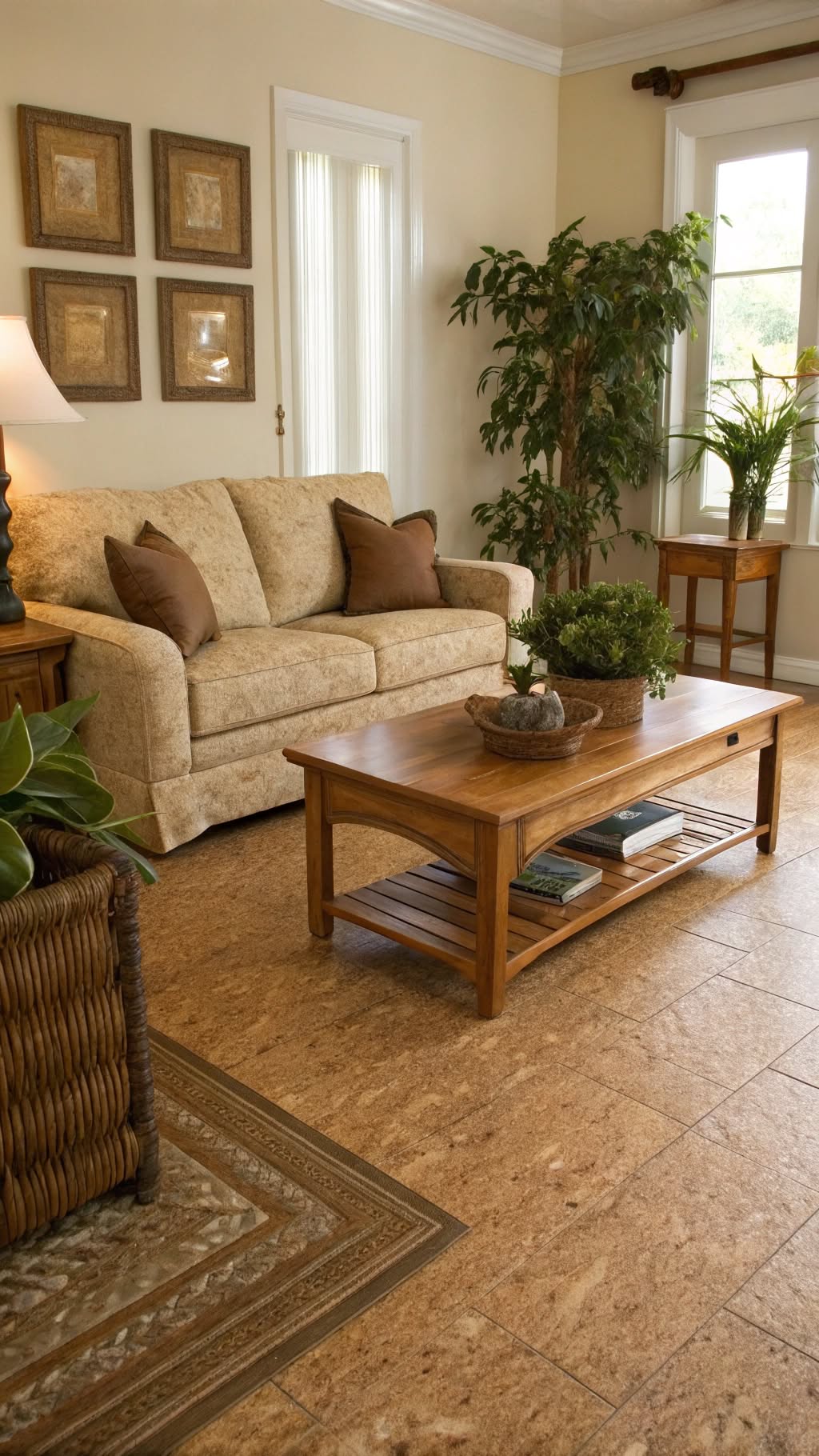 13. Cork Flooring for Comfort and Sustainability