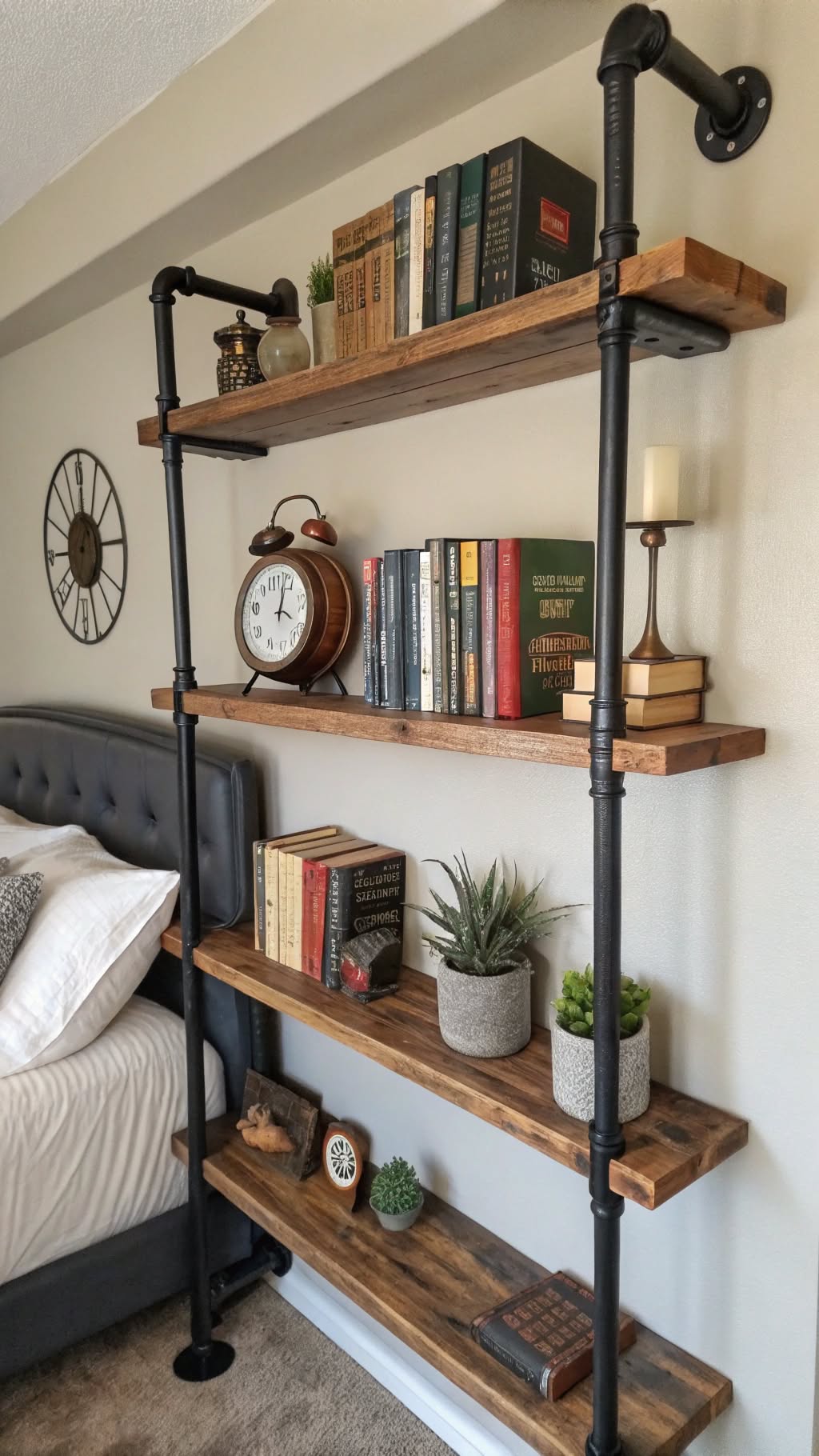 13. Industrial Pipe Shelving