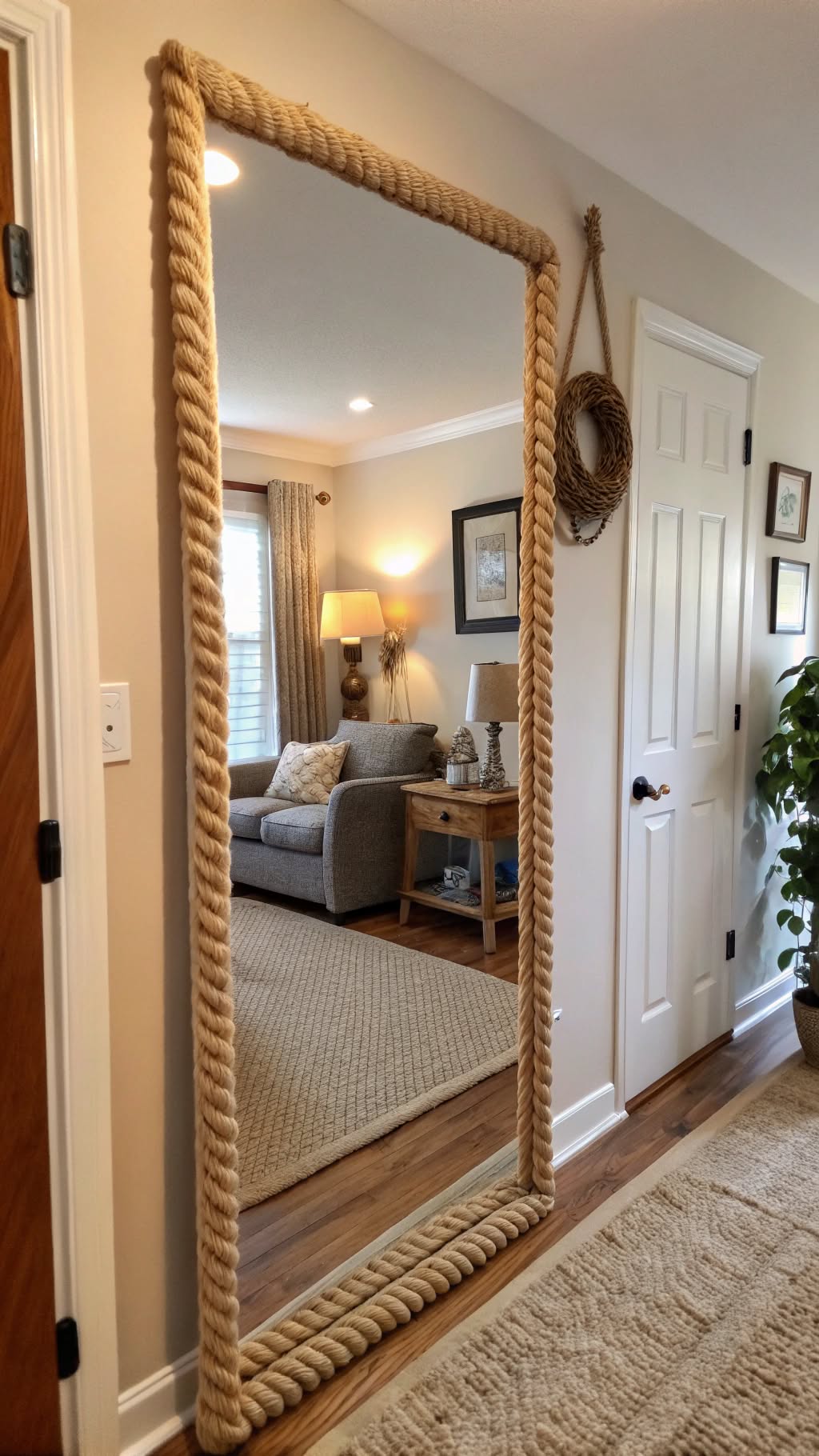 14. Add a Statement Mirror with DIY Details