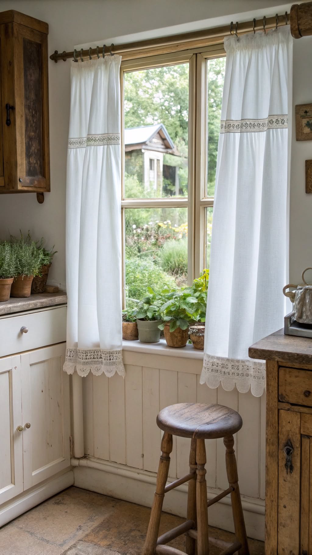 14. Cafe Curtains for a Casual Vibe