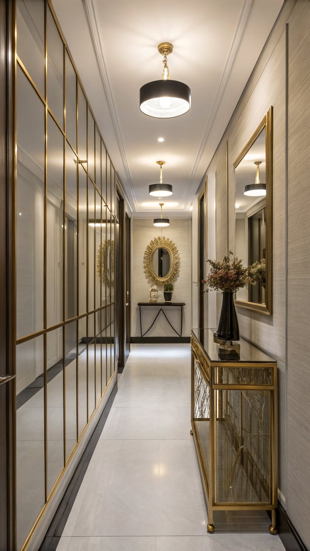 14. Mirrored Paneling to Brighten the Space