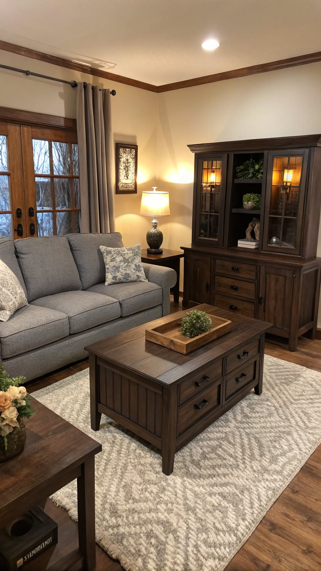 15. Pair with Dark Wood Furniture