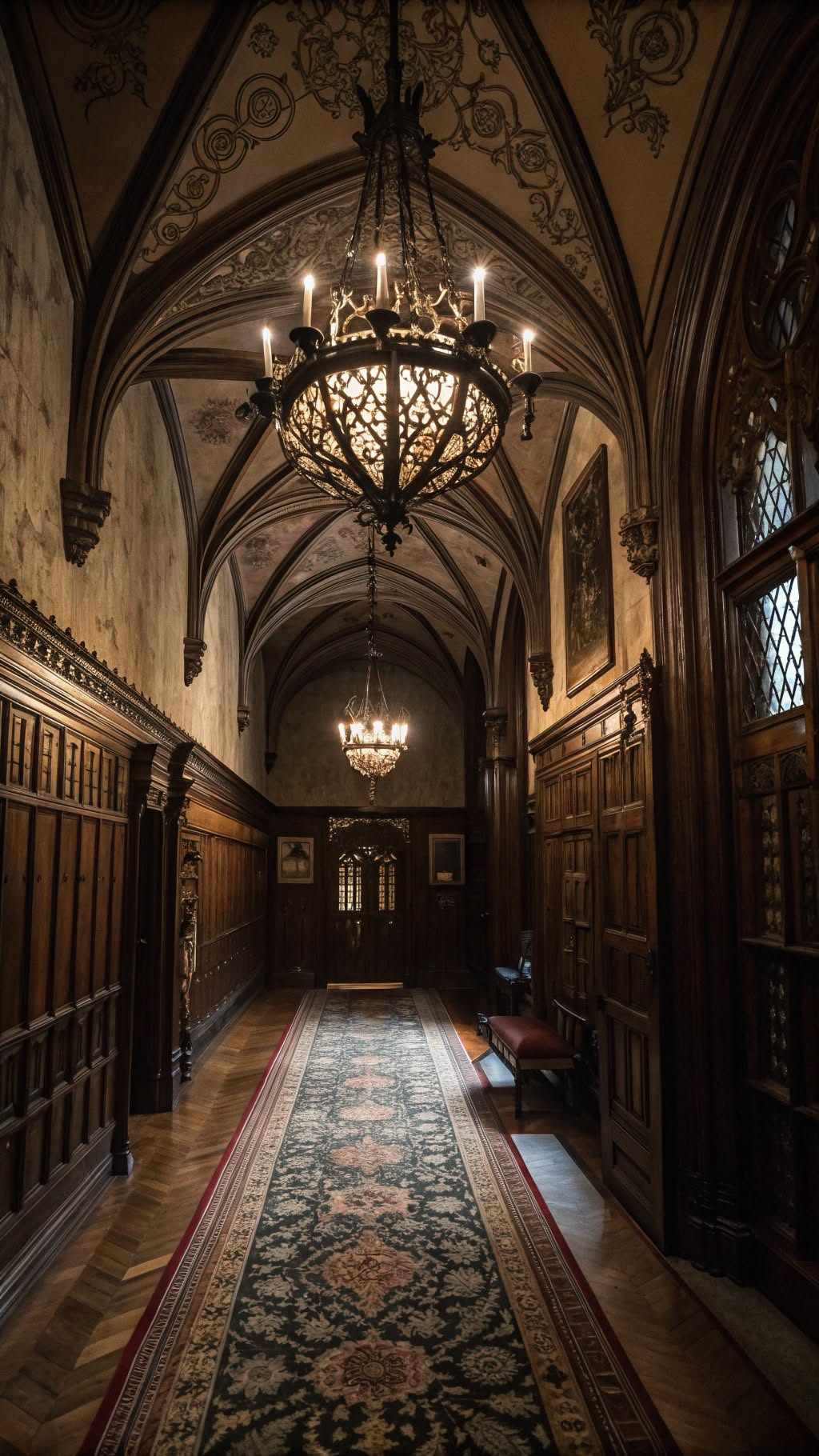 16. Gothic Paneling for Dramatic Flair