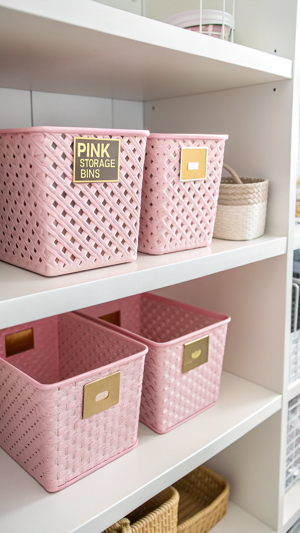 16. Pink Storage Solutions for Organization