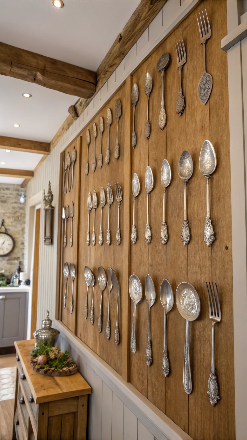 17. Antique Silver Flatware as Wall Art