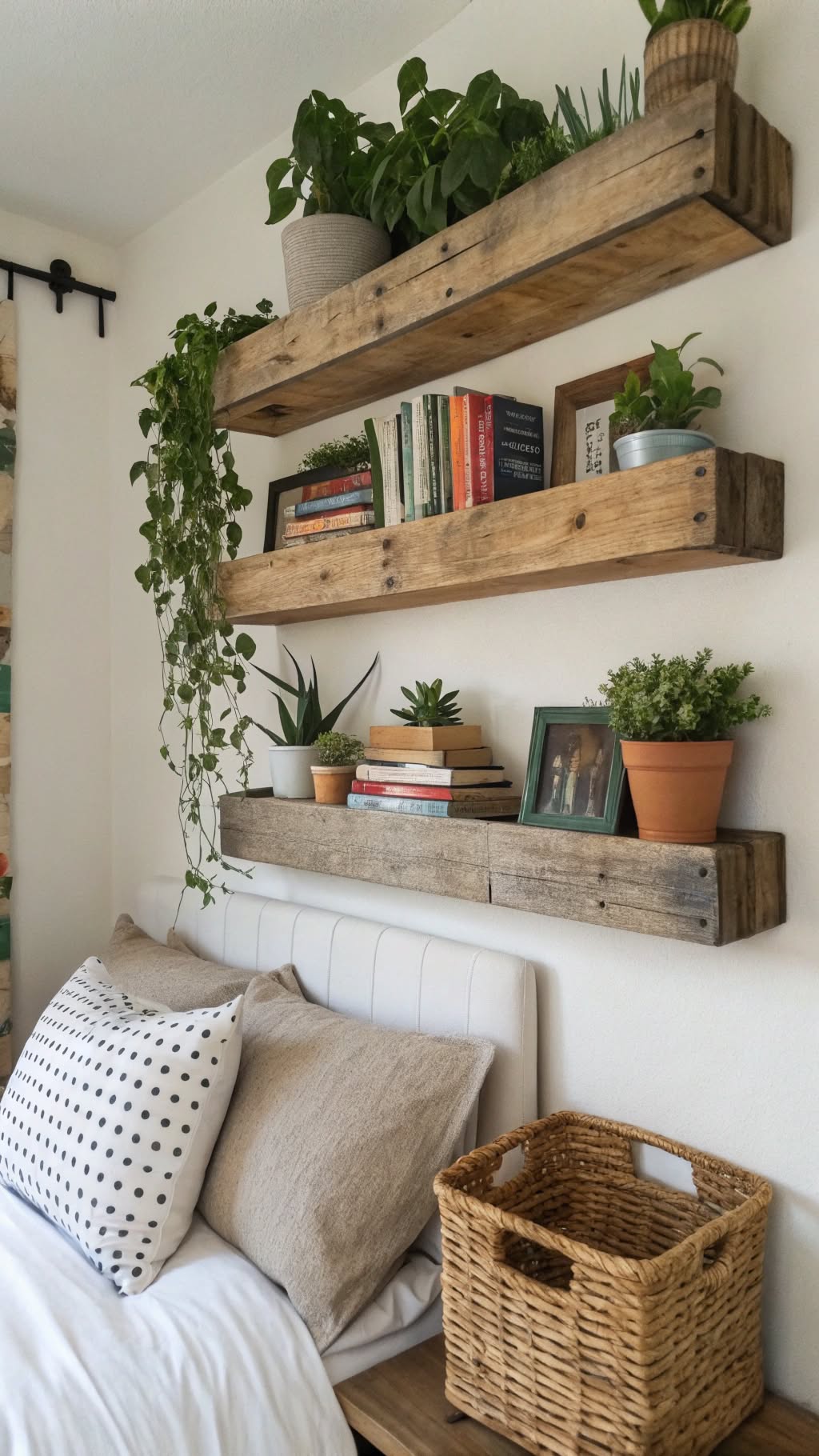 17. Salvaged Wood Shelving