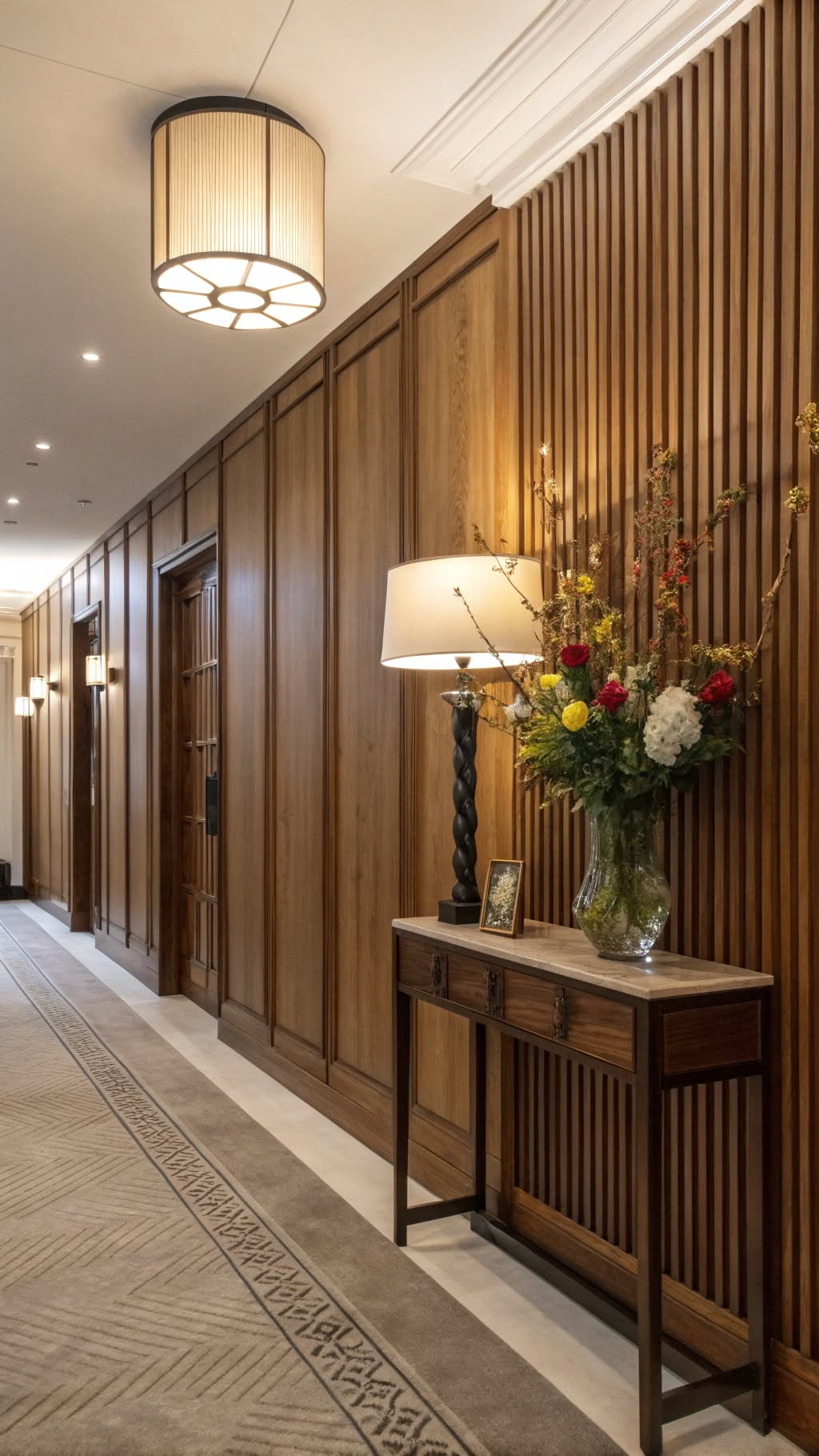 17. Vertical Paneling to Elongate the Space