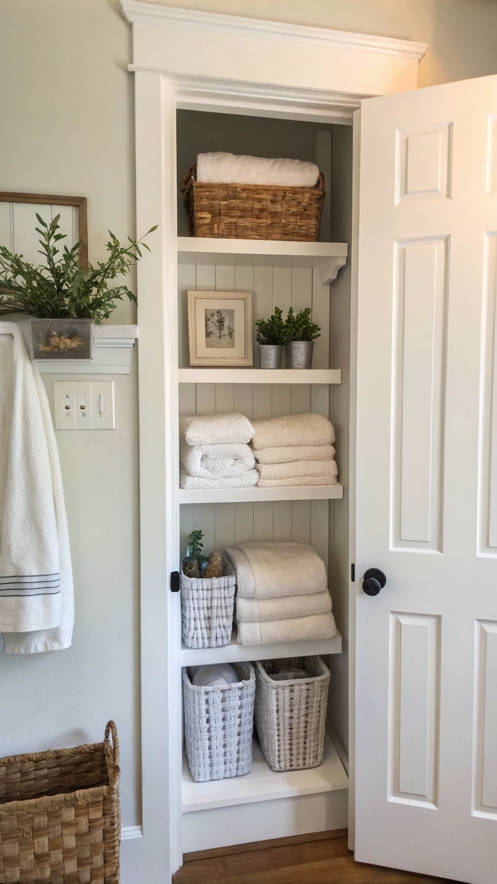 18. Hidden Behind-the-Door Shelves