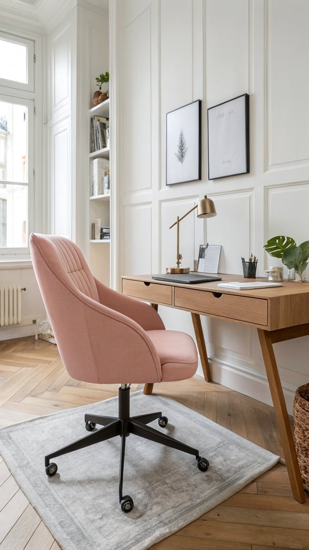 1. Blush Pink Desk Chair