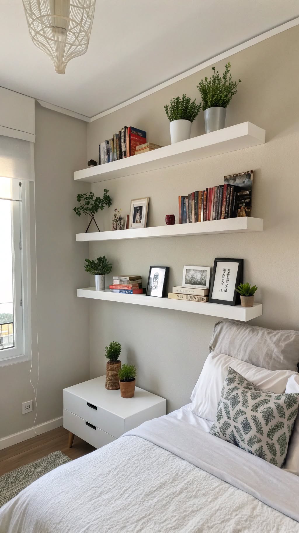 1. Floating Shelves for Minimalist Vibes