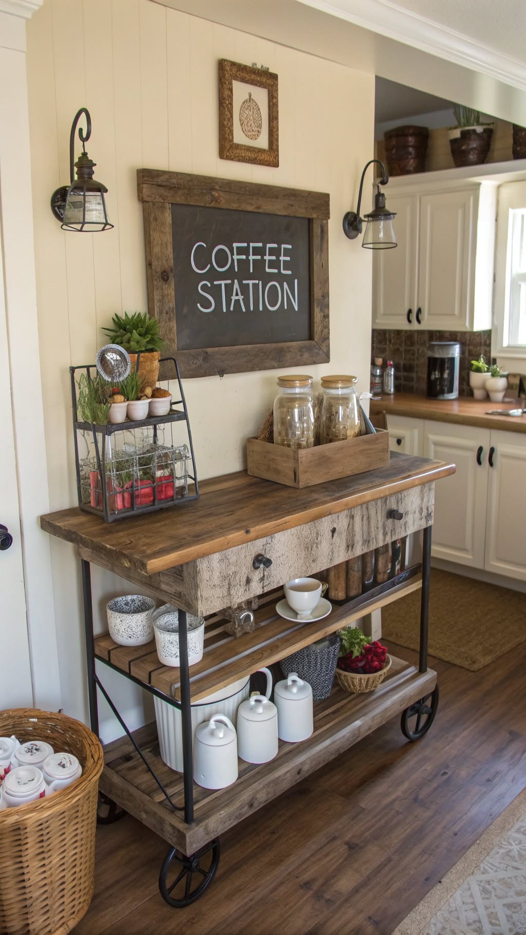 20. Create a Rustic Coffee Station
