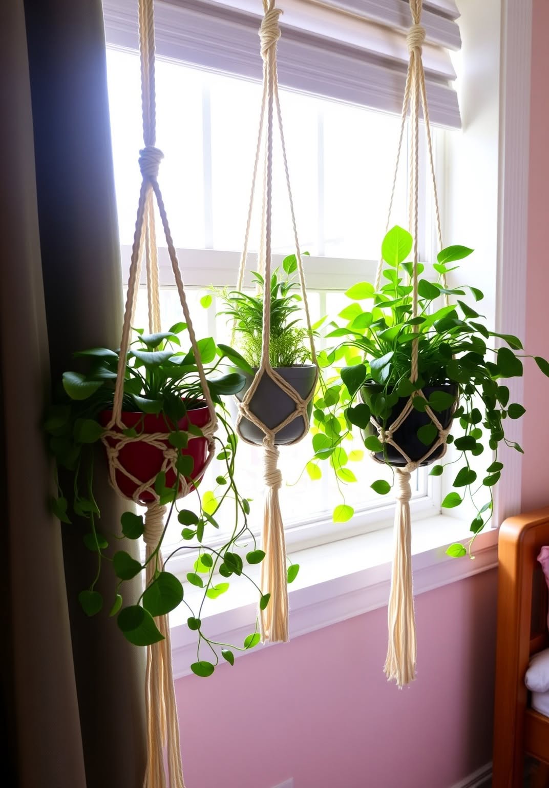 24. Hanging Macramé Planters