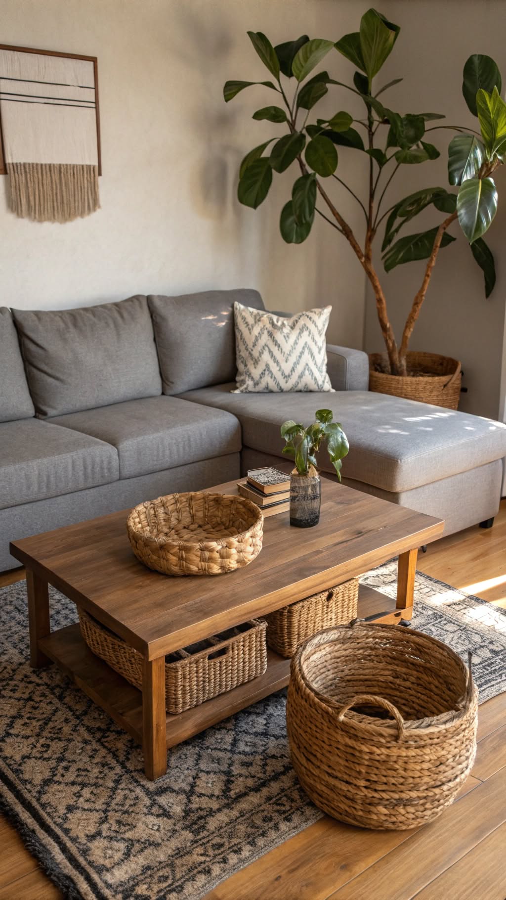 3. Add Warmth with Natural Wood