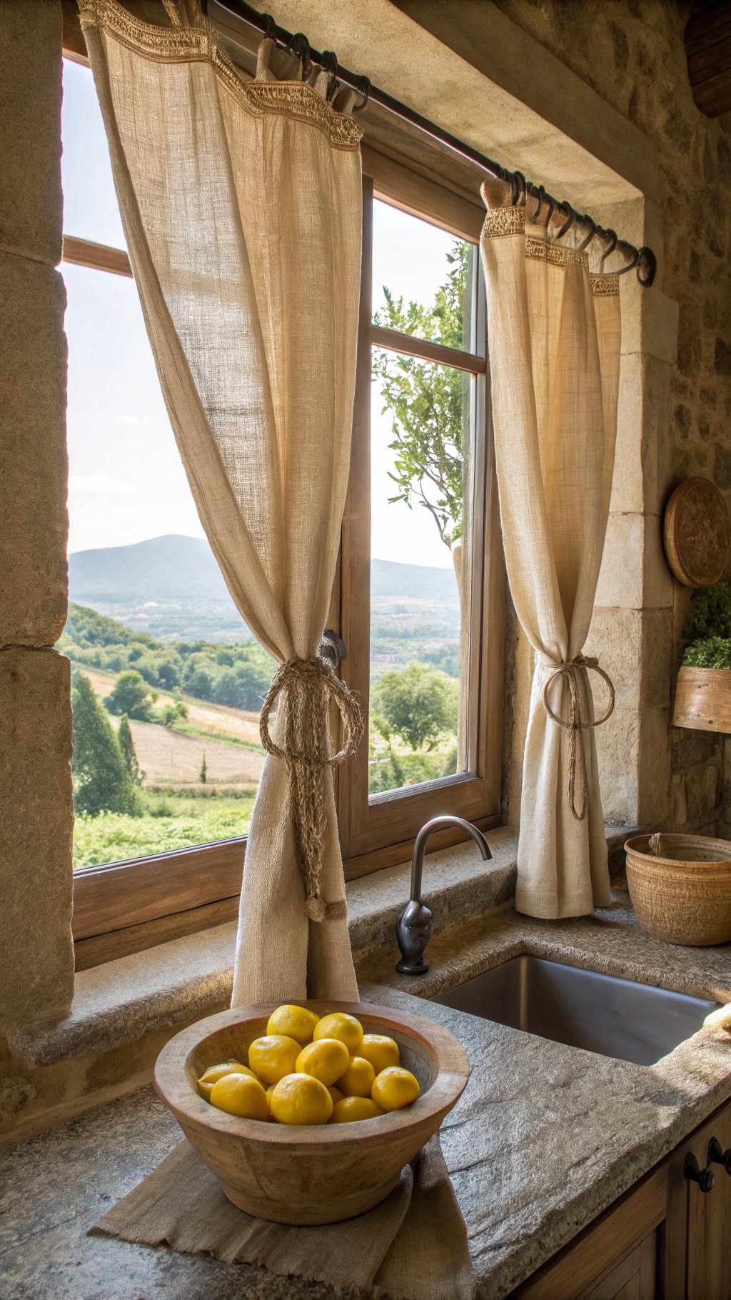 4. Burlap Curtains for Textured, Earthy Appeal