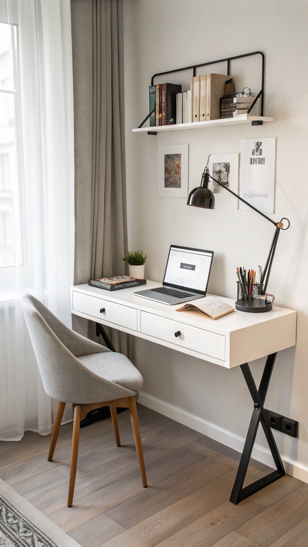 4. Wall-Mounted Desks
