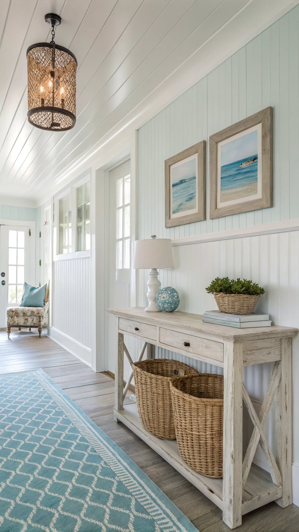 6. Beadboard Panelling for Coastal Vibes