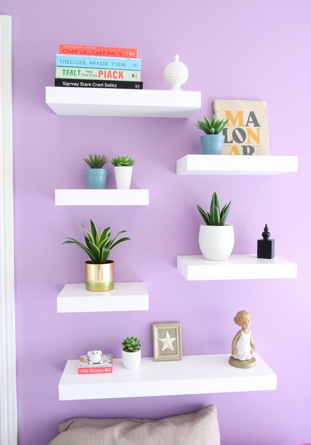 6. Floating Shelves for Display