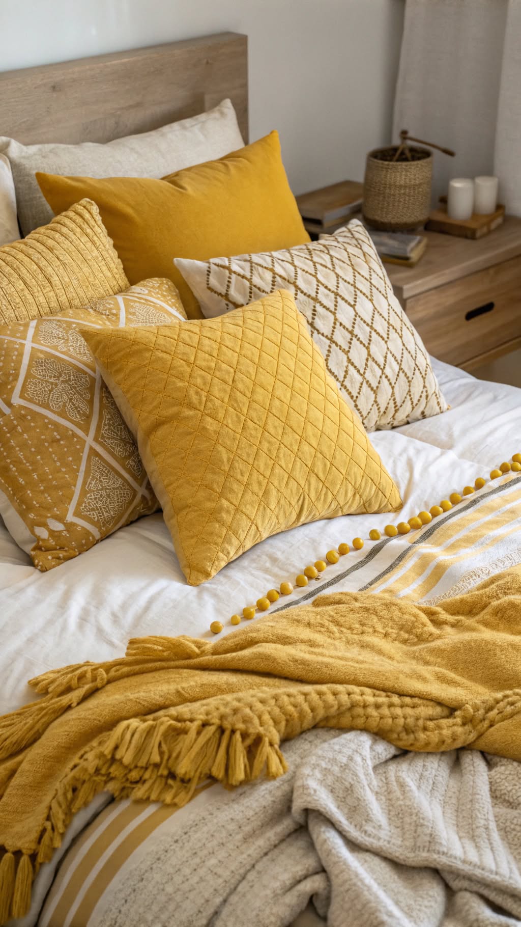 7. Style with Yellow Throw Pillows