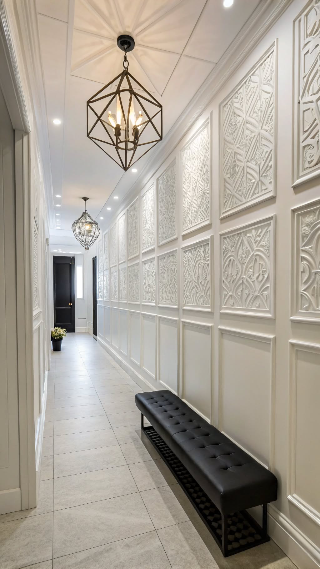 7. Textured Panelling for a Tactile Experience