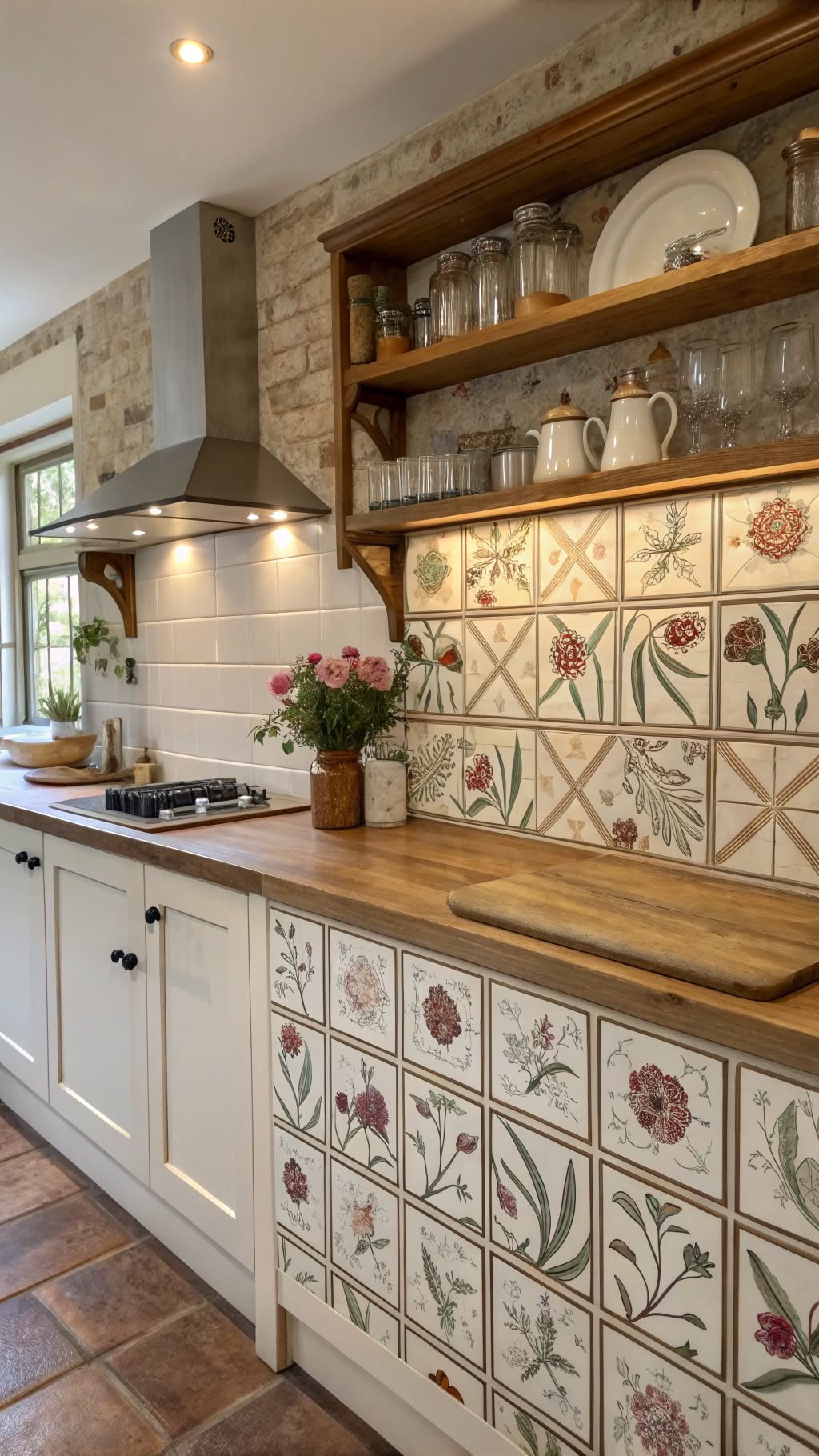 7. Victorian-Style Tiled Backsplashes