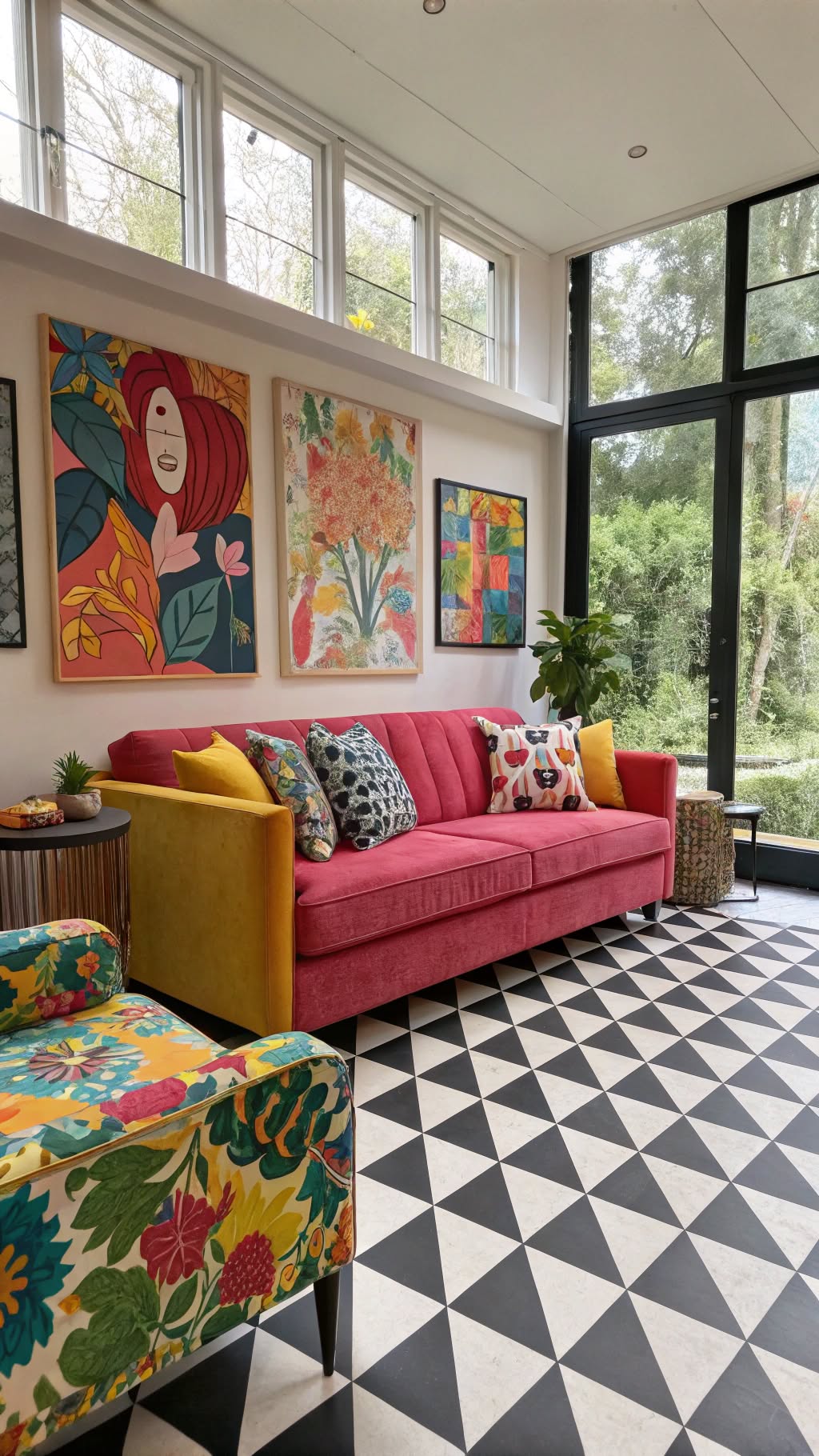9. Bold Patterned Floors