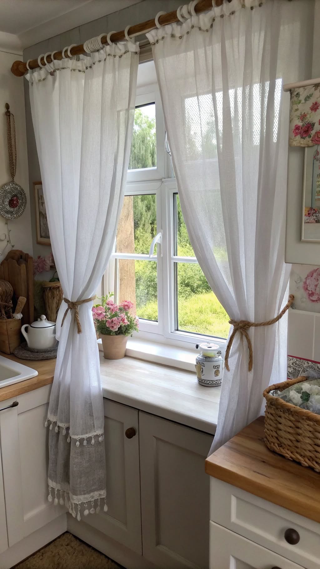 10. Layered Sheer and Linen Curtains for Depth