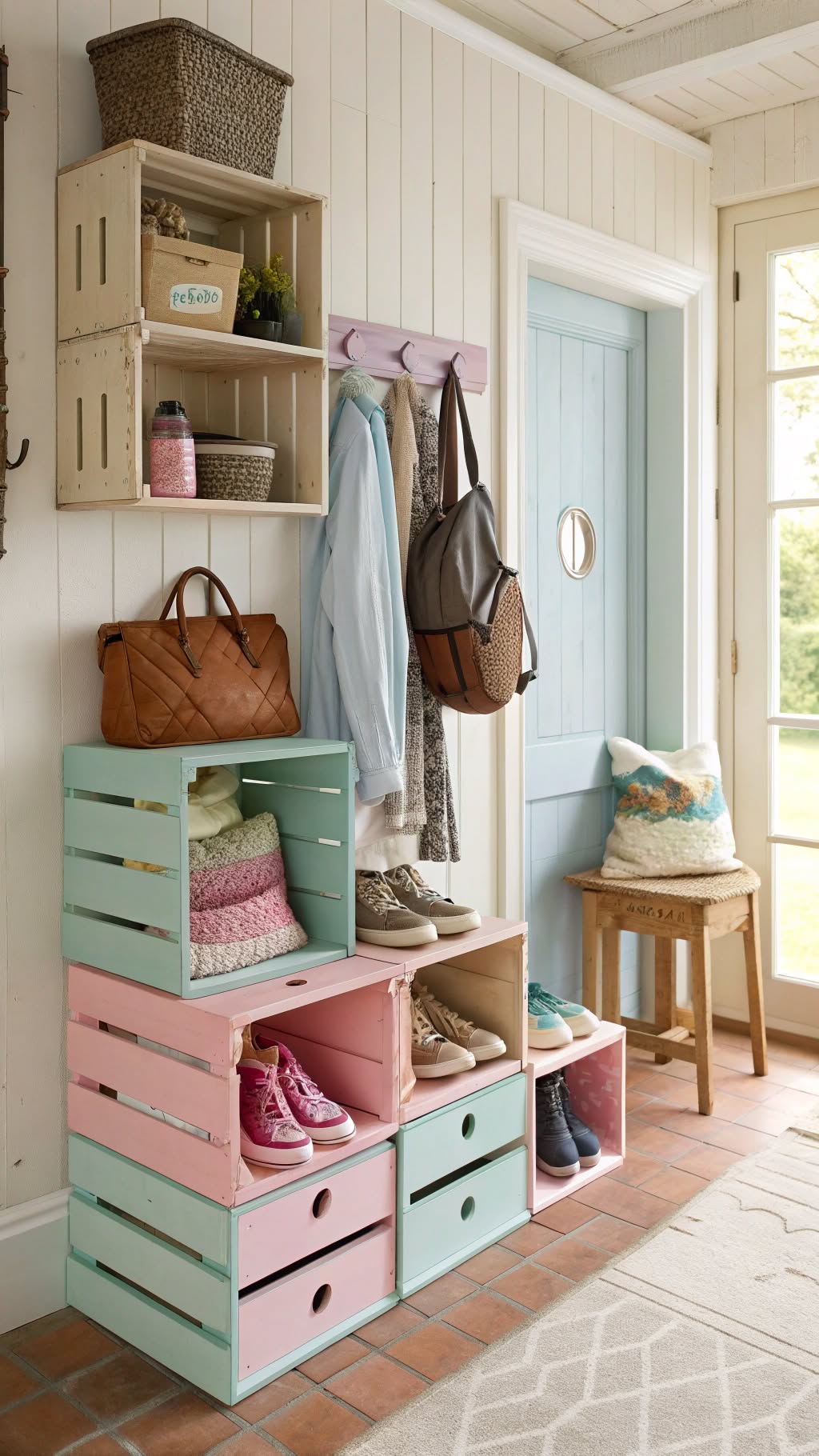 10. Repurpose Old Crates for Storage