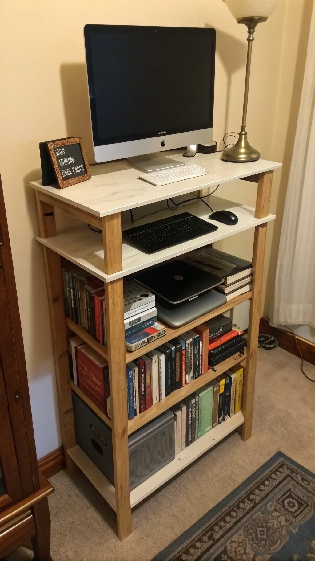 10. Repurpose a Bookshelf as a Standing Desk