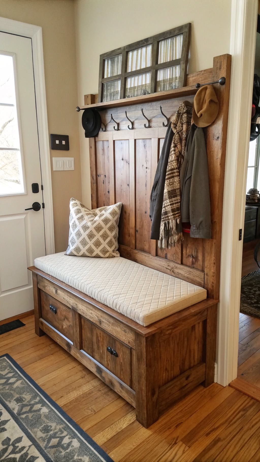 11. Create a DIY Wooden Bench with Storage