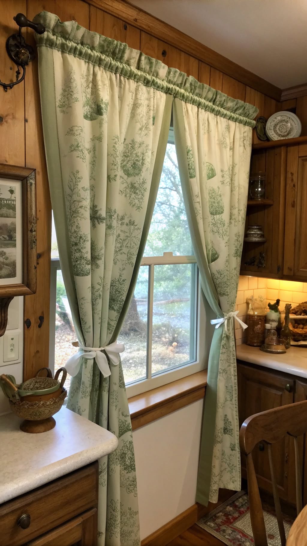 11. Embroidered Toile Curtains for Classic Elegance