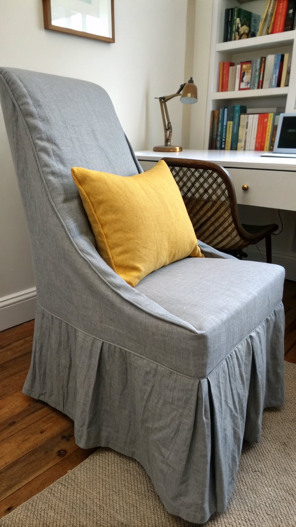 11. Upgrade Your Desk Chair with a Stylish Slipcover