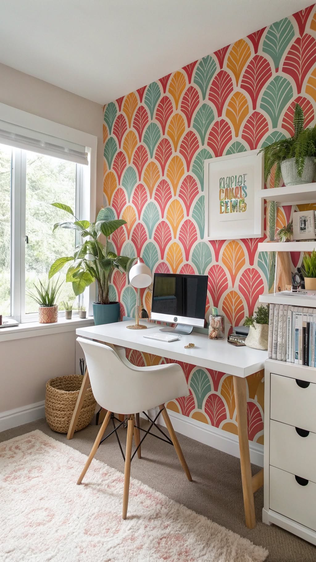 11. Use Removable Wallpaper for a Statement Wall