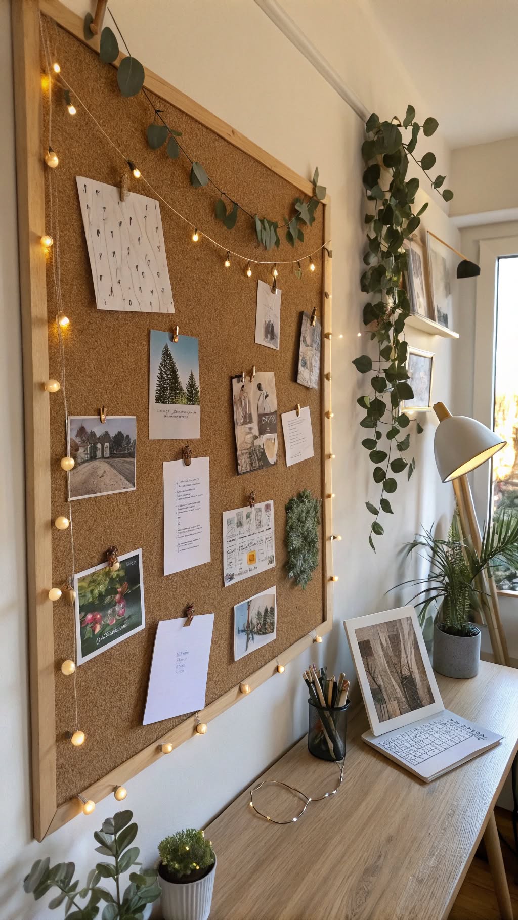 12. Hang a DIY Corkboard for Function and Style