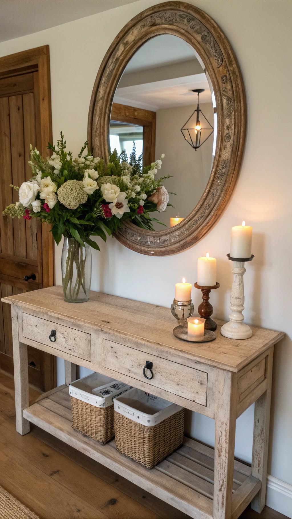 12. Hang a Vintage Mirror for a Timeless Look