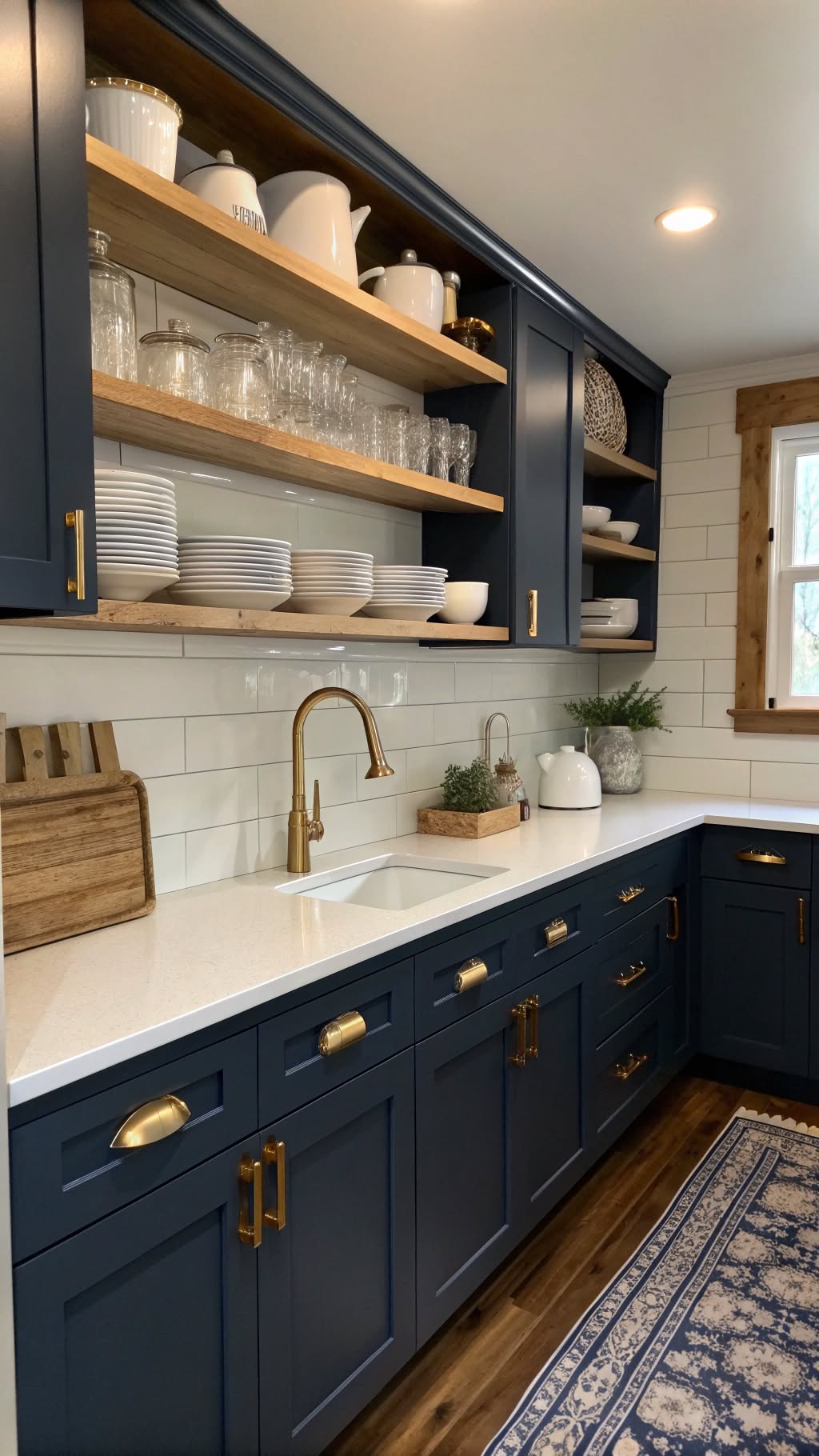 13. Navy Blue for a Bold Statement