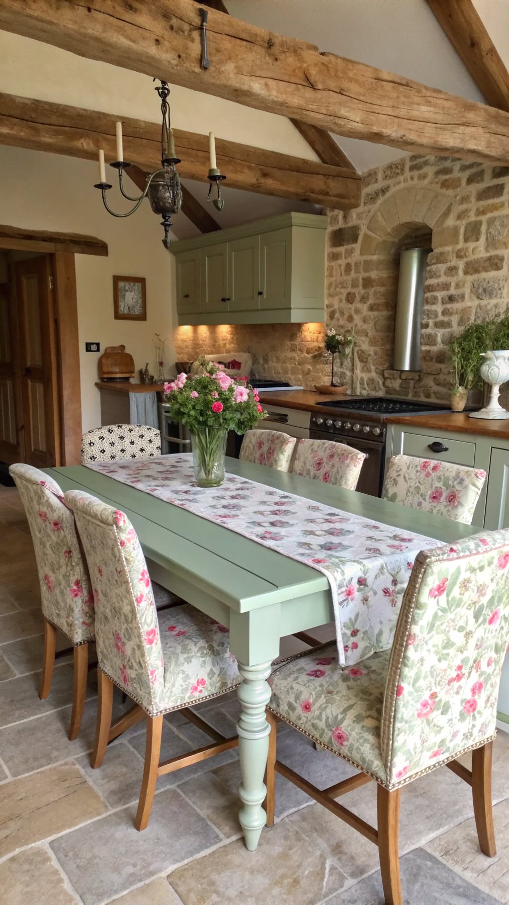 13. Painted Extendable Dining Table