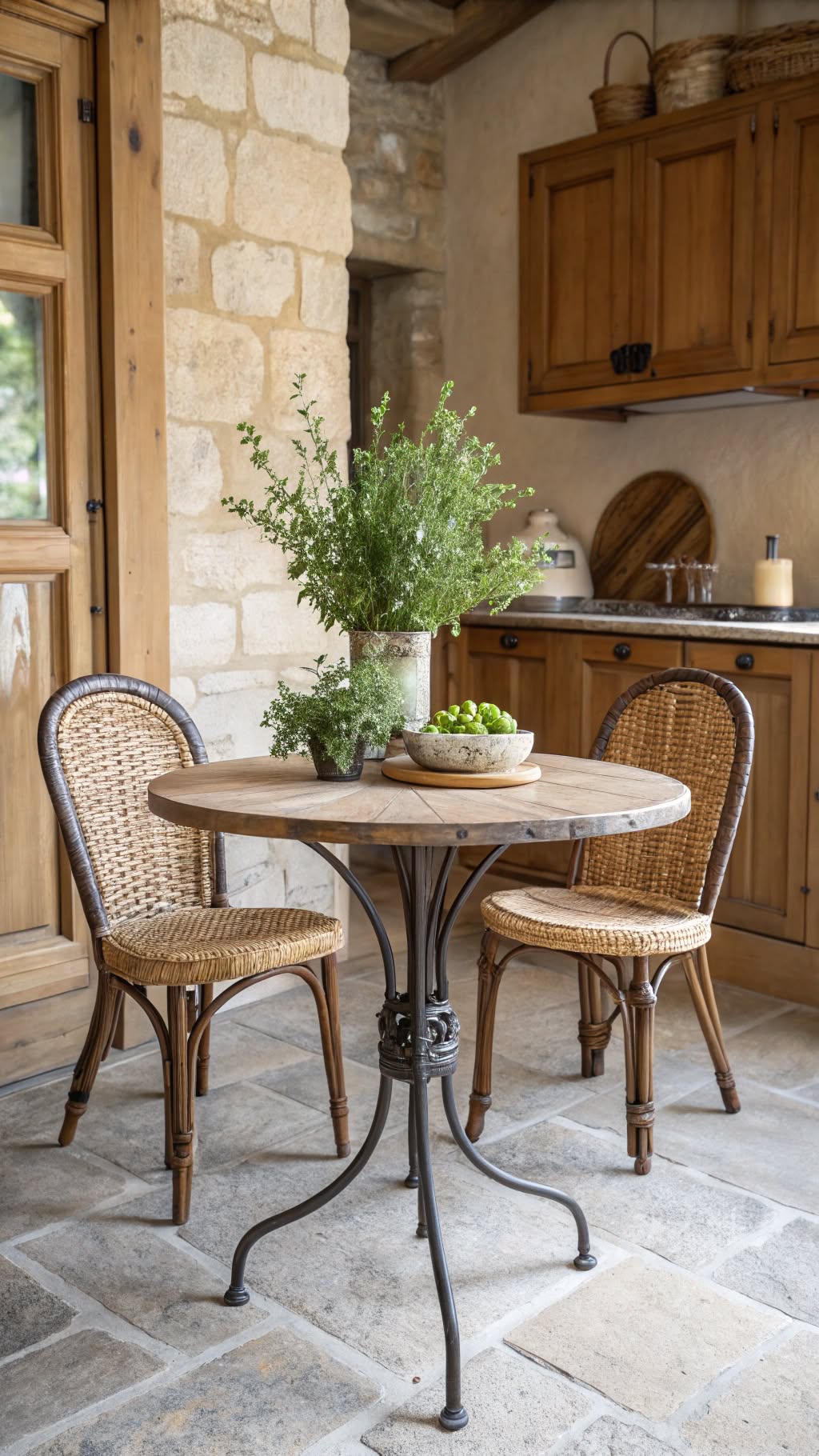 14. Vintage Bistro Table with Iron Base