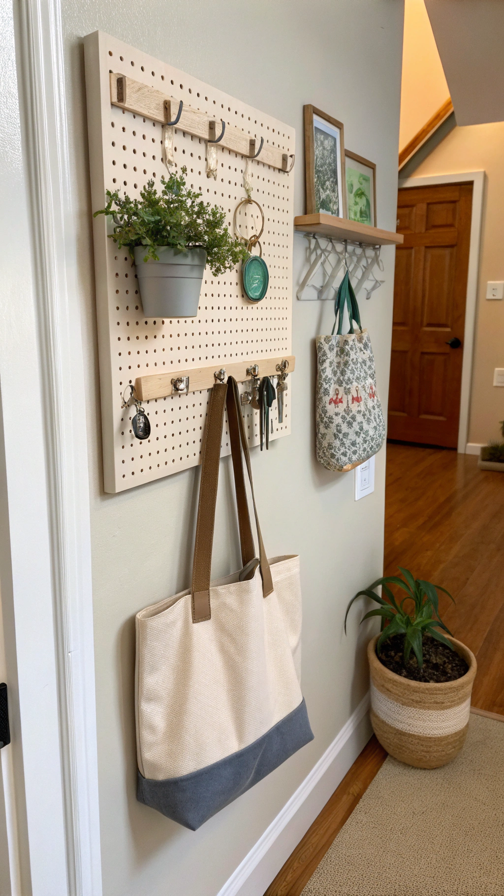 15. Hang a DIY Pegboard Organizer