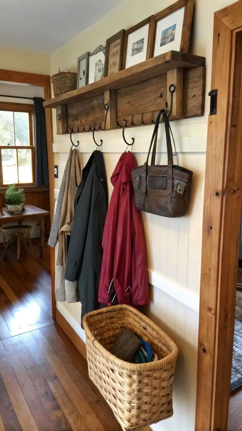 15. Hang a Wall-Mounted Coat Rack