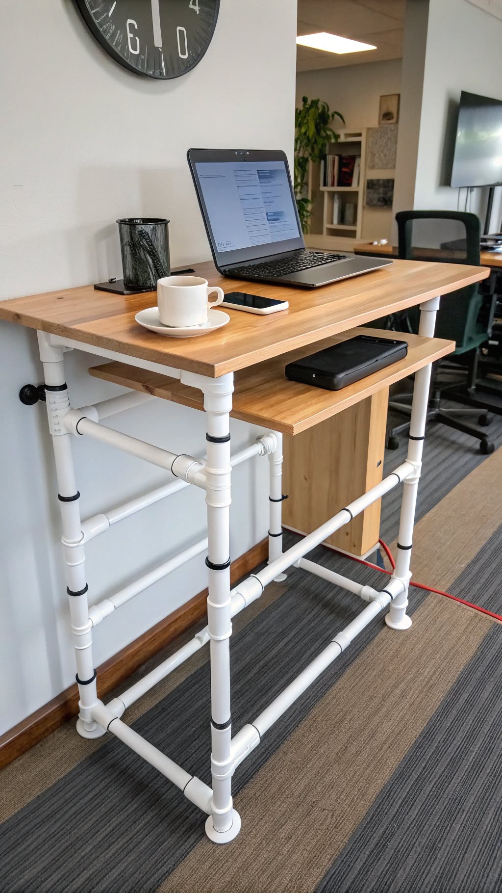 16. Build a Desk with PVC Pipes