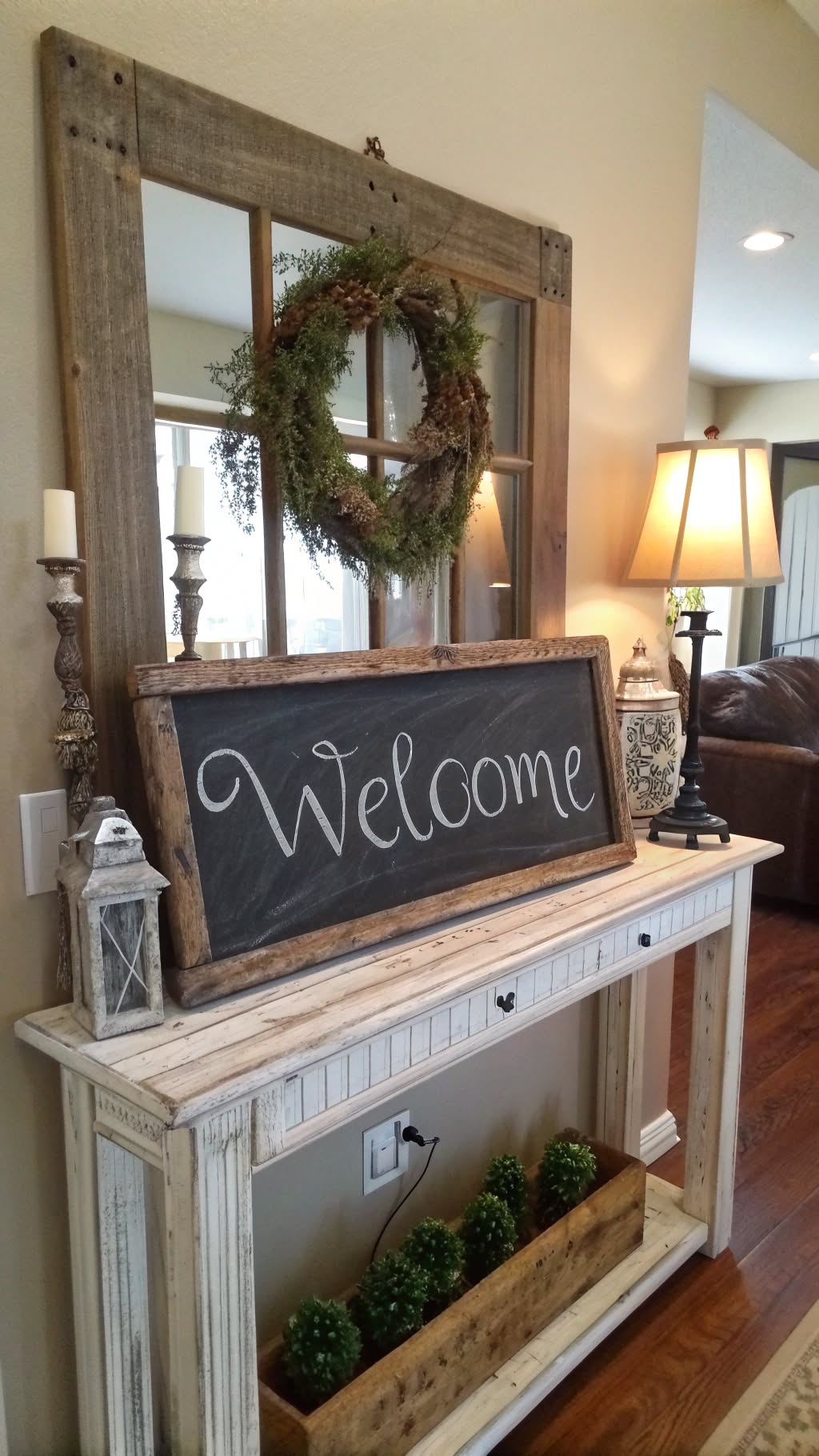 17. DIY a Chalkboard Welcome Sign