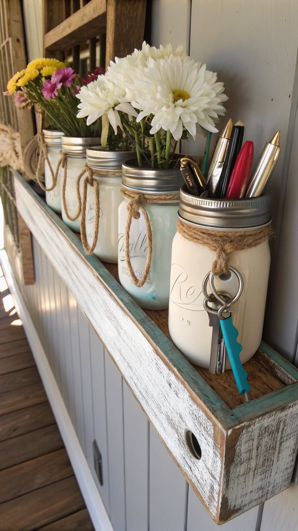 18. Use Mason Jars for Small Storage
