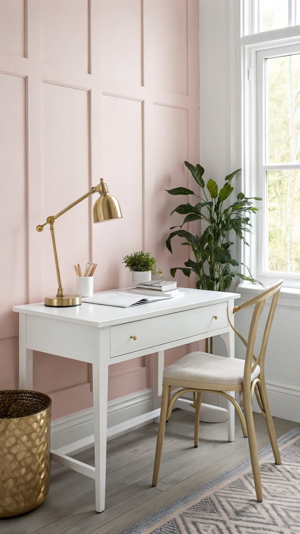 1. Soft Pink Accent Wall
