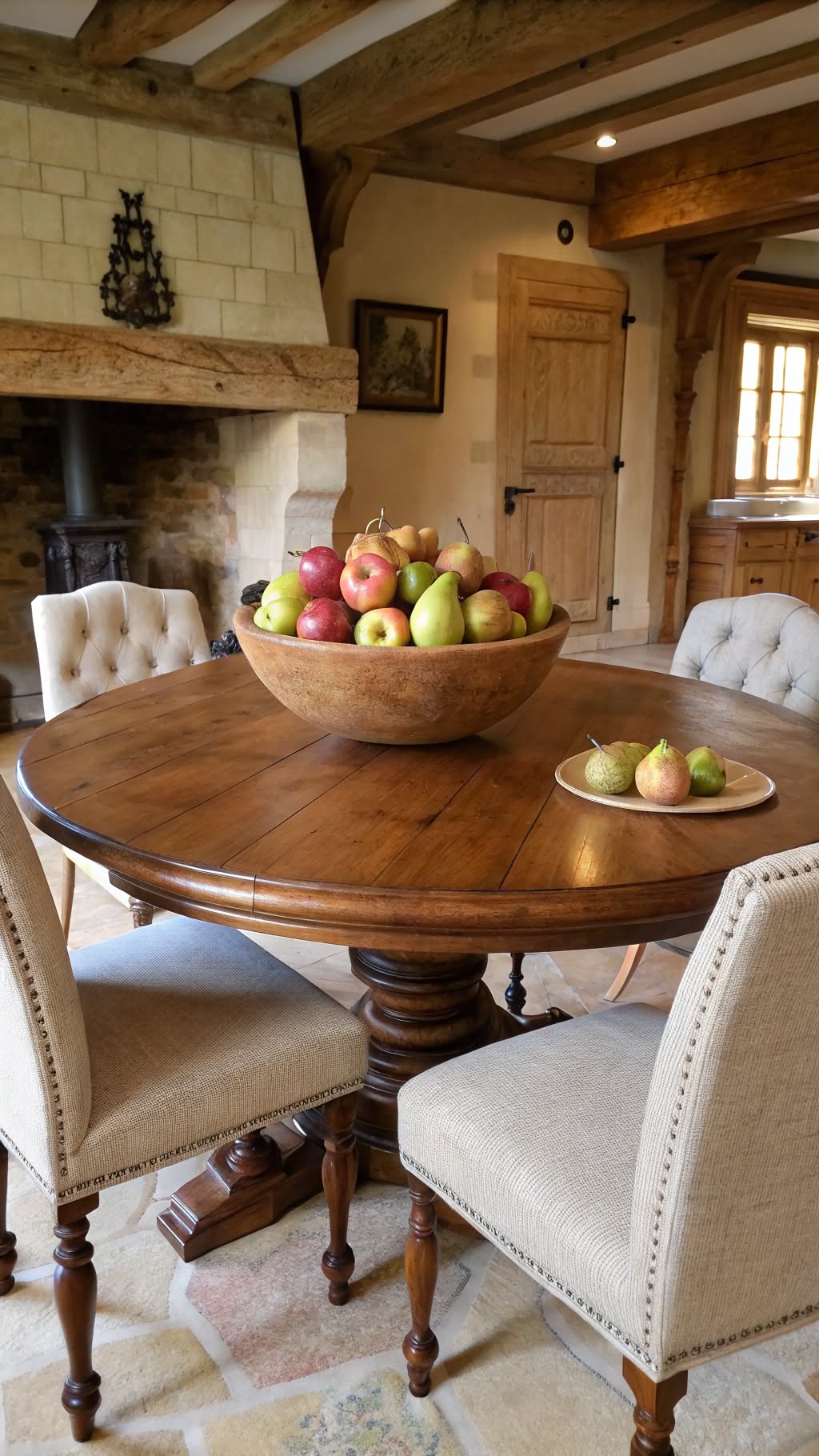 21. Round Table with Turned Legs