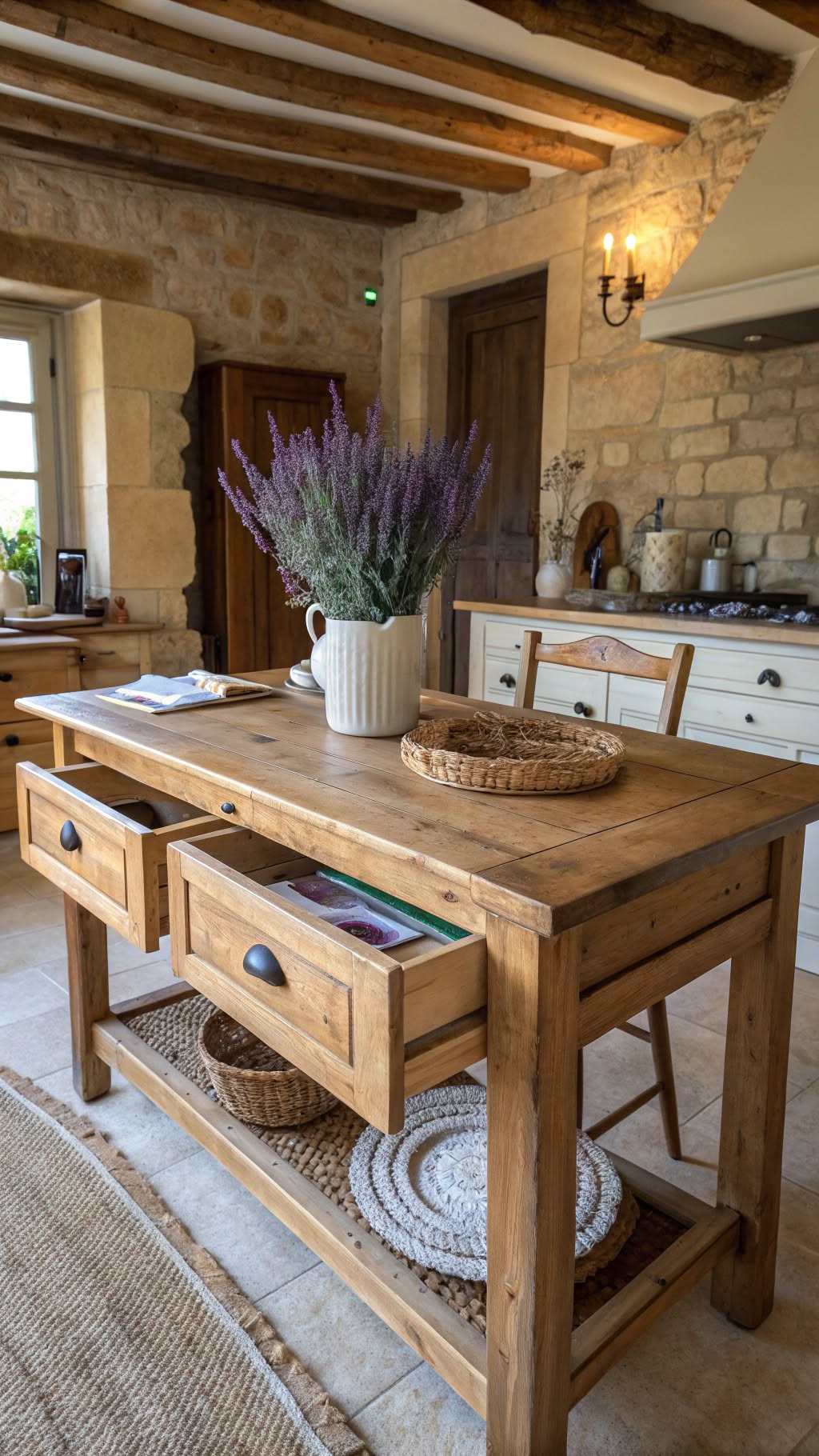 24. Table with a Built-In Drawer